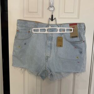 Levi's Women's Light Blue Denim Shorts